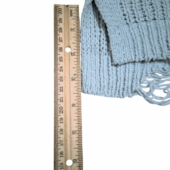 EUC rue 21 Sz. M Blue Long Sleeve Oversize Pullover Sweater - Picture 11 of 12